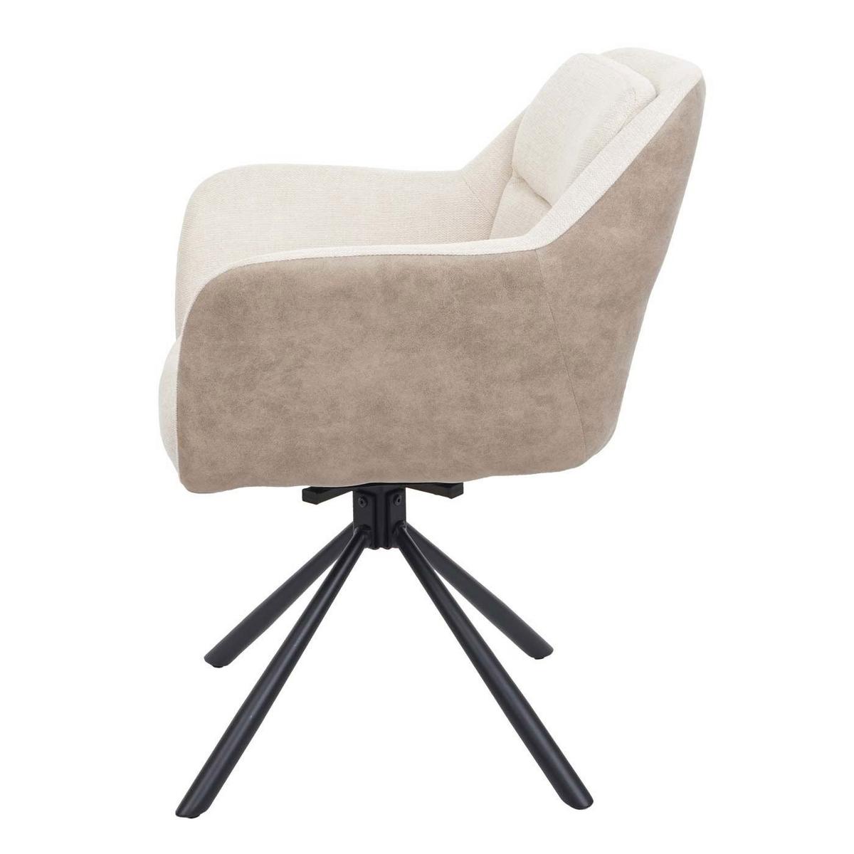 ESSZIMMERSTUHL Cremeweiß - Creme/Weiß, Textil (65/83/57cm) - MCW