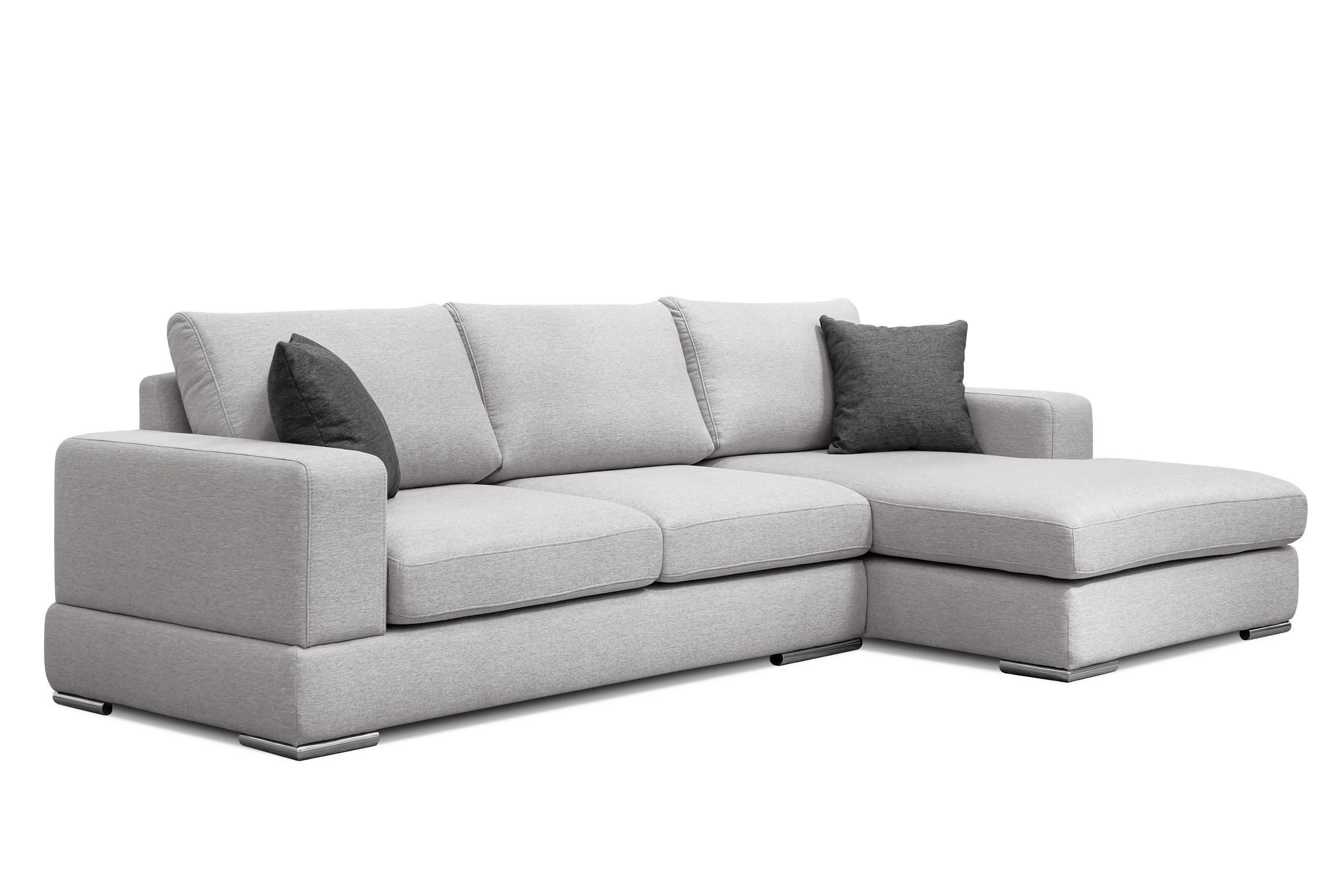 ECKSOFA OTTO 4-Sitzer, hellgrau - Hellgrau, Holzwerkstoff/Textil (279/159cm) - Wozimo