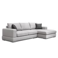ECKSOFA OTTO 4-Sitzer, hellgrau - Hellgrau, Holzwerkstoff/Textil (279/159cm) - Wozimo