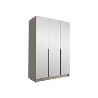 KLEIDERSCHRANK Calia III - Kaschmir/Schwarz, Holzwerkstoff/Metall (150/215/58cm) - MIRJAN24