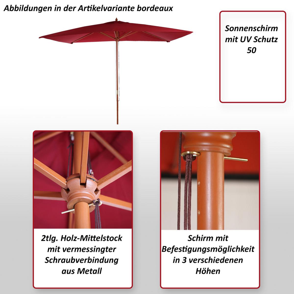 SONNENSCHIRM Orange - Orange, Holz (300/200cm) - MCW