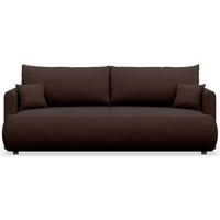 SCHLAFSOFA Ovo Mini Braun Chenille Easy Clean - Schwarz/Braun, Kunststoff/Textil (226/90/97cm) - Selsey