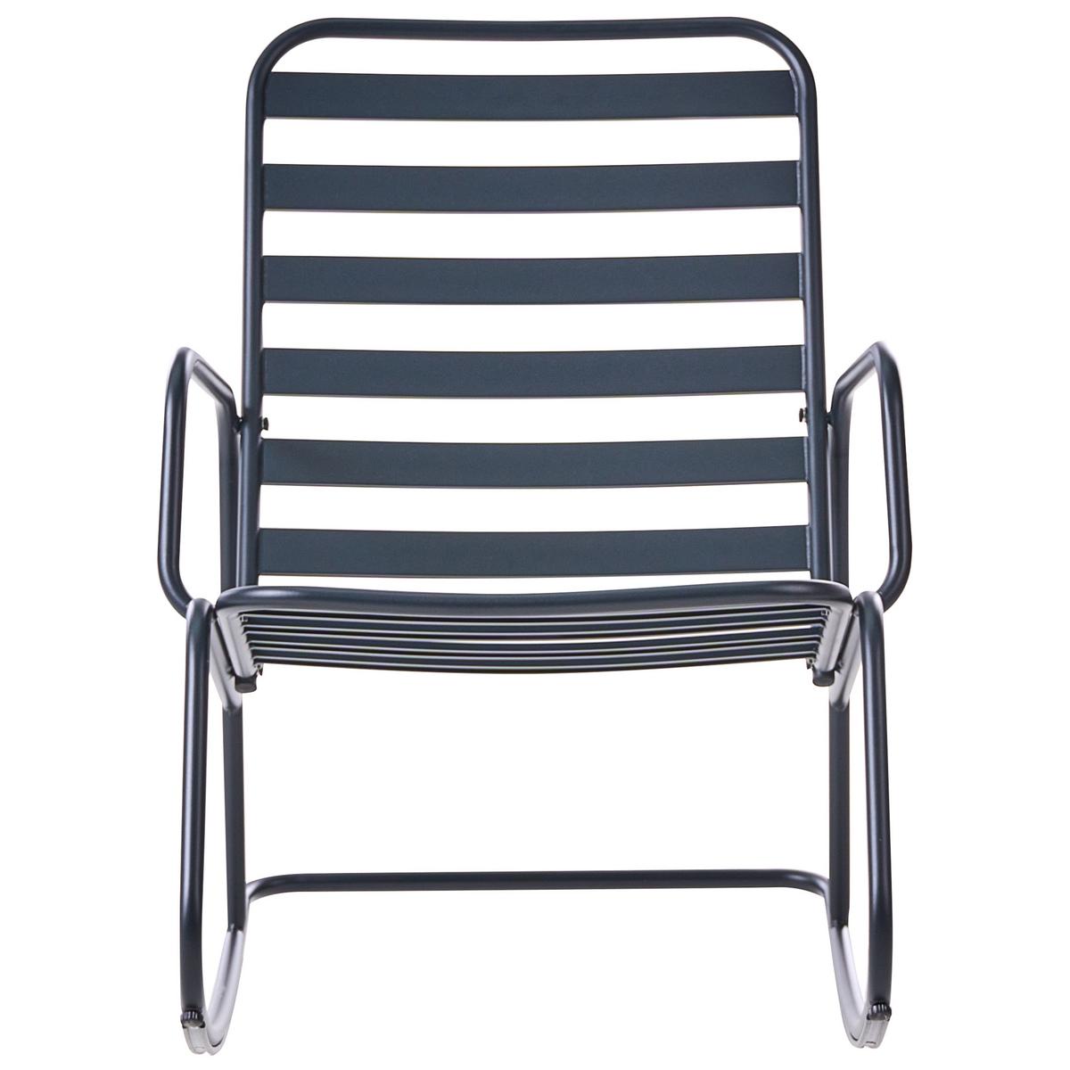 GARTEN-SCHAUKELSTUHL Schwarz Turi - Schwarz, Metall (66/92/96cm) - Beliani