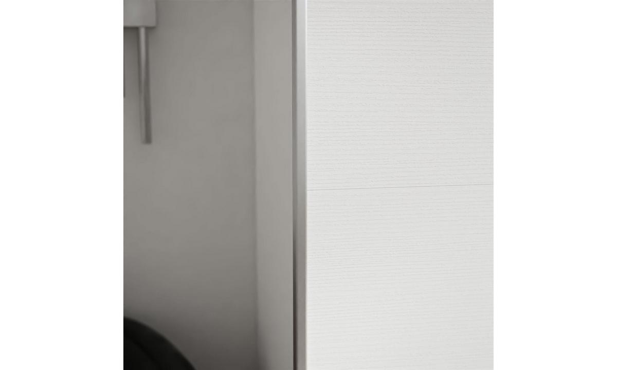 SCHIEBESCHRANK CAMILA II 180 cm mit Spiegel Weiß rustica - Weiß, Holzwerkstoff (180/218.6/63cm) - Lookway