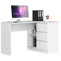 SCHREIBTISCH Weiß 77/124/85 - Weiß, Holzwerkstoff (153/54/77cm) - RAUMHIRSCH FURNITURE