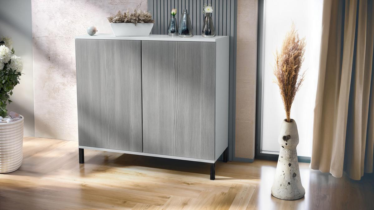 KOMMODE Skadu Avola-Anthrazit - Anthrazit, Holzwerkstoff (92.5/83.5/35cm) - Vladon