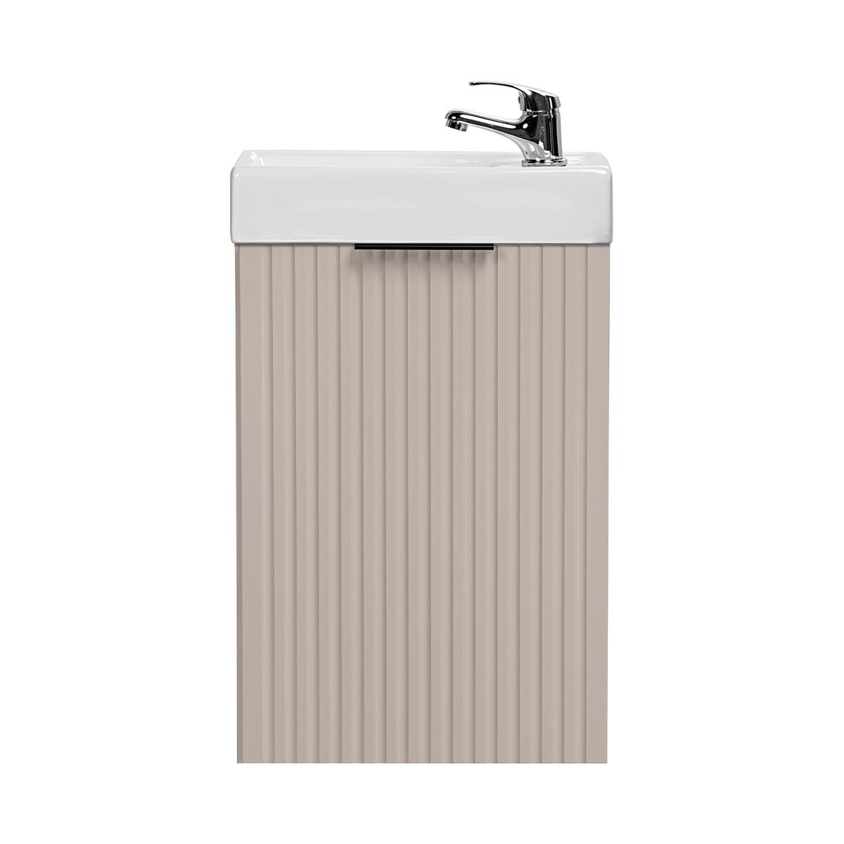 HANDWASCHBECKEN-MÖBEL 40cm Adriel Beige - Beige, Holzwerkstoff (40/66/22cm) - Petits-meubles