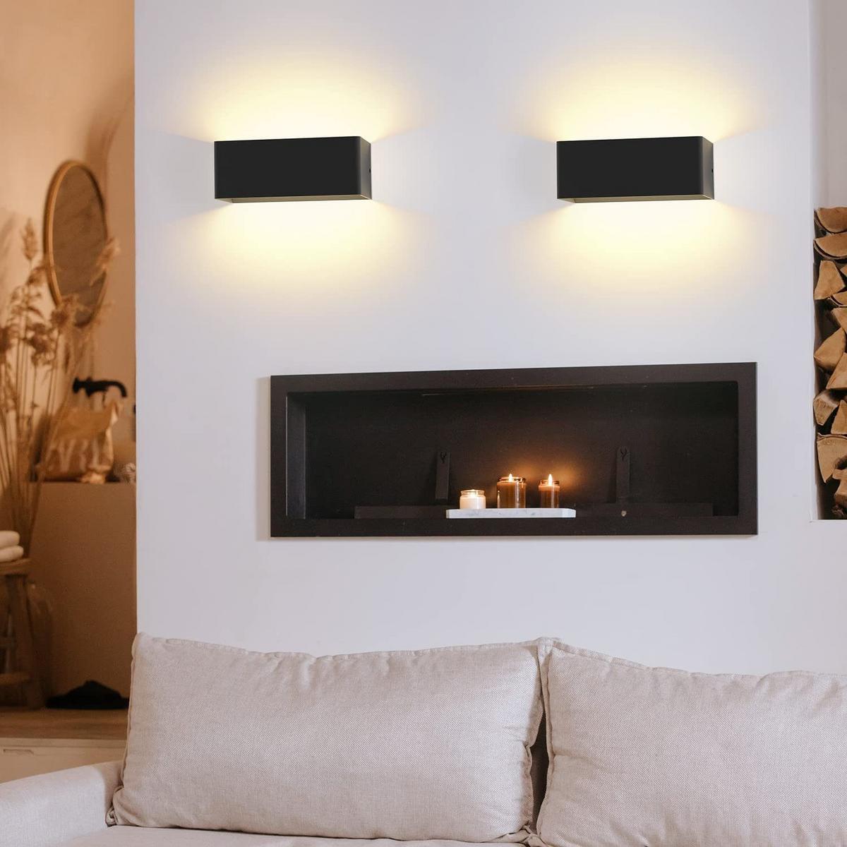 WANDLEUCHTE Flamwin 10.0/8.0/20.0 cm - Schwarz, Metall (10/8/20cm) - ZMH