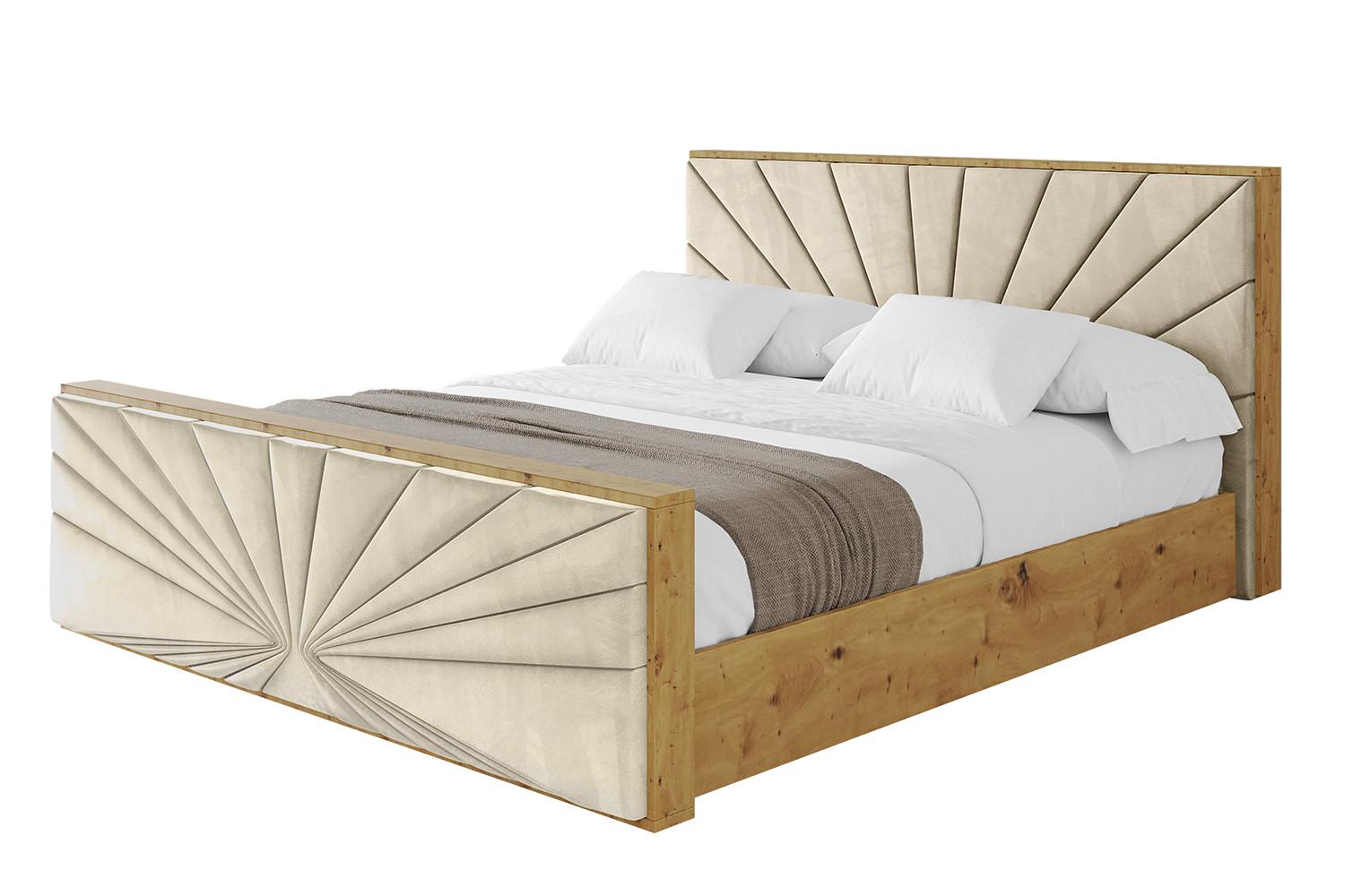 POLSTERBETT mit Bettkasten, Fußteil und Lattenrost, Boxbett mit Matratze H3/H4 - ENZO6-Z 120x200 Beige - Ecru, Holzwerkstoff/Textil (120/200cm) - ALTDECOR