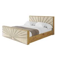POLSTERBETT mit Bettkasten, Fußteil und Lattenrost, Boxbett mit Matratze H3/H4 - ENZO6-Z 120x200 Beige - Ecru, Holzwerkstoff/Textil (120/200cm) - ALTDECOR