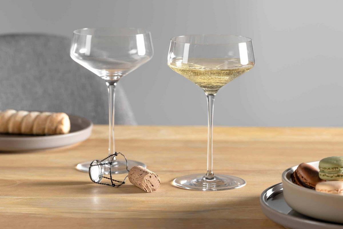 CHAMPAGNERSCHALEN Puccini transparent 350 ml 6er Set - Transparent, Glas (0.35L) - Leonardo Living