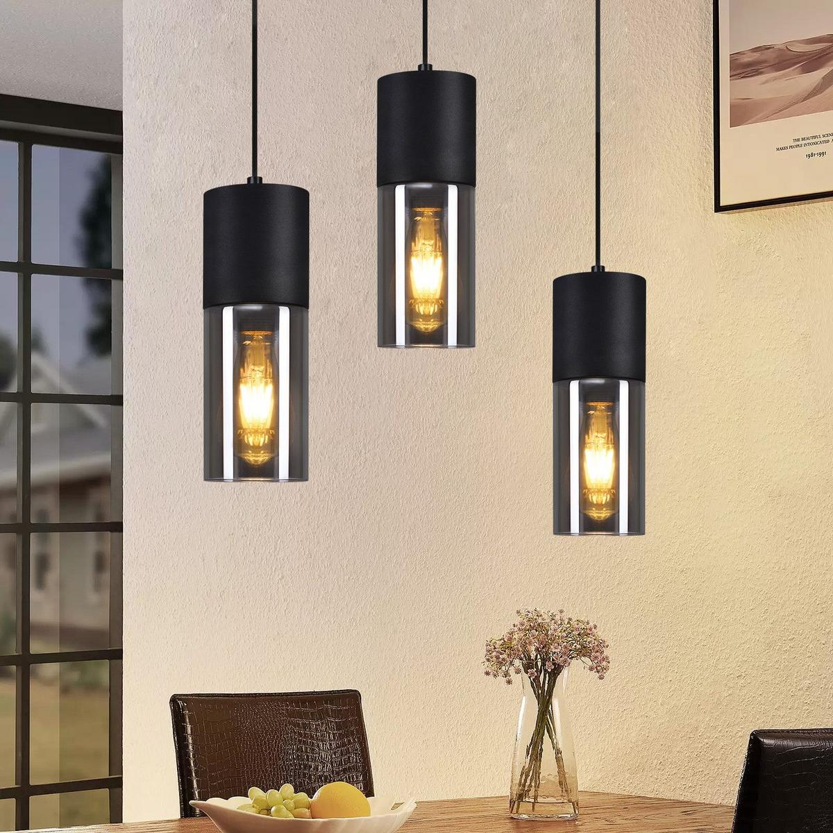 PENDELLEUCHTE Elmar 1-flammig 10/10/150 cm - Schwarz, Metall (10/10/150cm) - Nettlife
