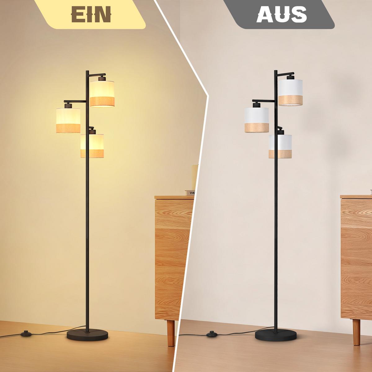 STEHLAMPE Stellume 25/14/158 cm - Weiß, Metall (25/14/158cm) - ZMH