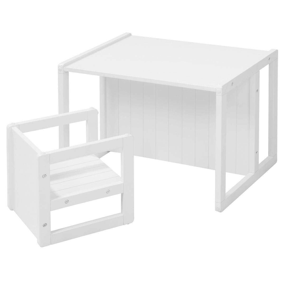 SITZHOCKER - Weiß, Holzwerkstoff (30/30/30cm) - Roba