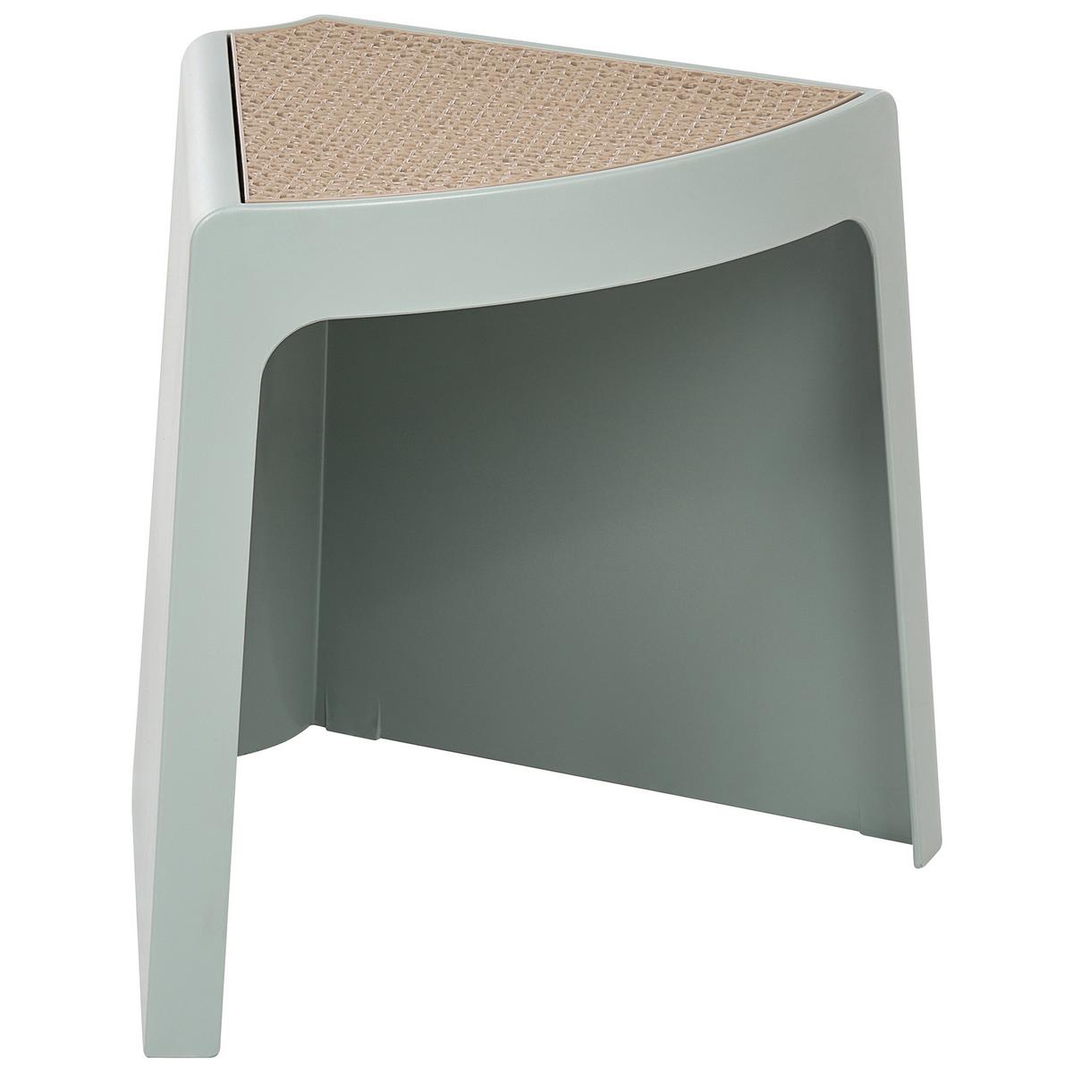 GARTENHOCKER 4er-Set Mintgrün Evros - Mintgrün, Kunststoff (43/45/35cm) - Beliani