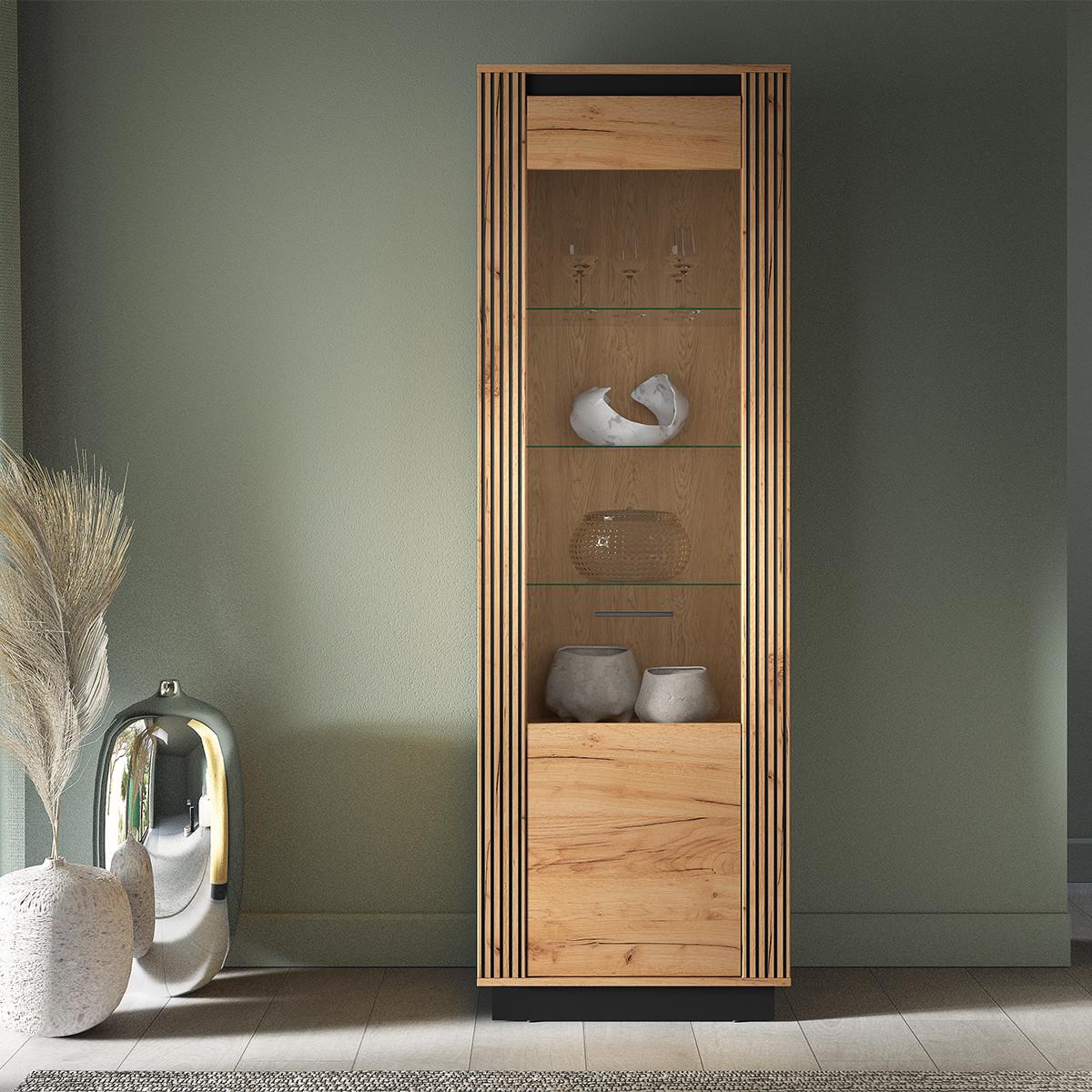 VITRINE Solal Holz - Braun, Holzwerkstoff (65/200/40cm) - Petits-meubles