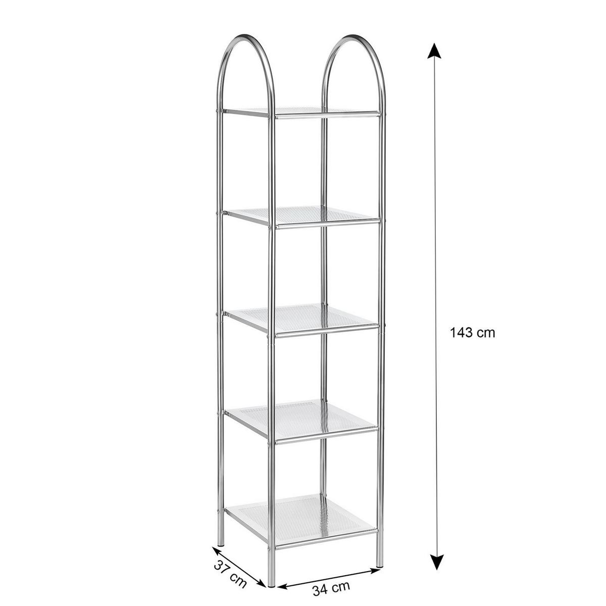 BAD STANDREGAL SECA chrom - Chromfarben, Metall (37/34/143cm) - CARO-Möbel