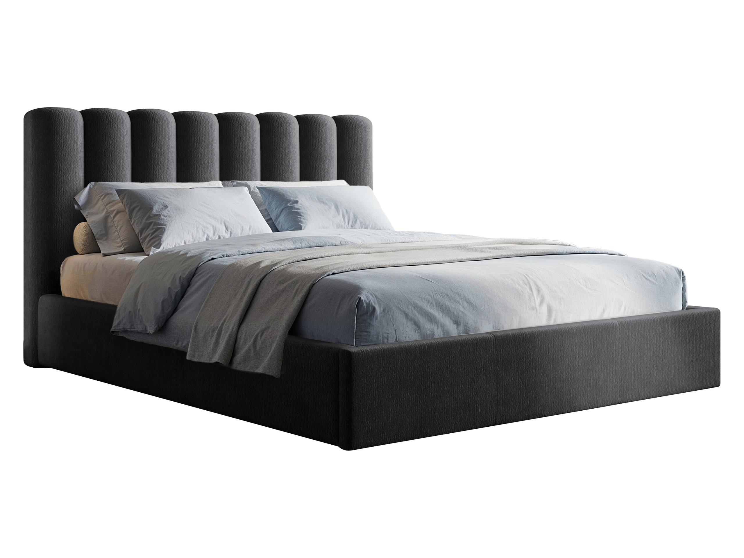 POLSTERBETT Nox - Anthrazit/Naturfarben, Holzwerkstoff/Textil (160/200cm) - MIRJAN24