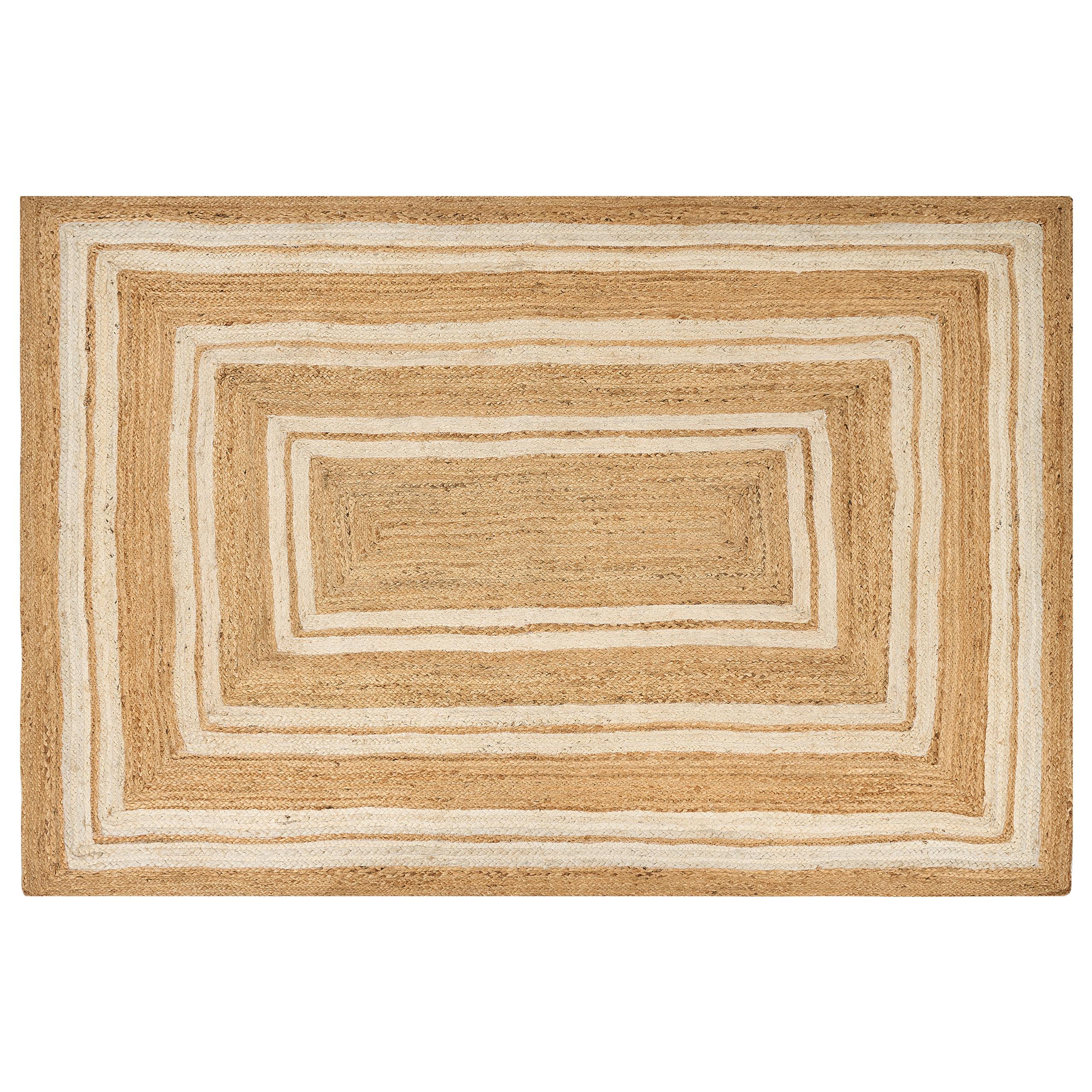 TEPPICH geflochten Beige 200/300 cm Elmali - Beige, Naturmaterialien (200/300cm) - Beliani