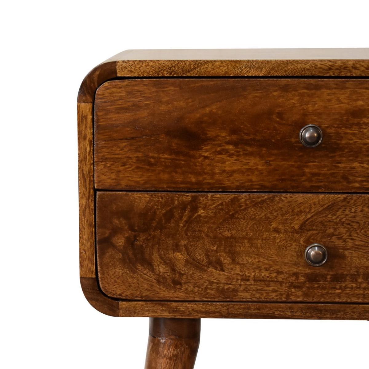 NACHTTISCH Levitate - Messingfarben/Braun, Holz/Metall (45/55/35cm) - Artisan Furniture