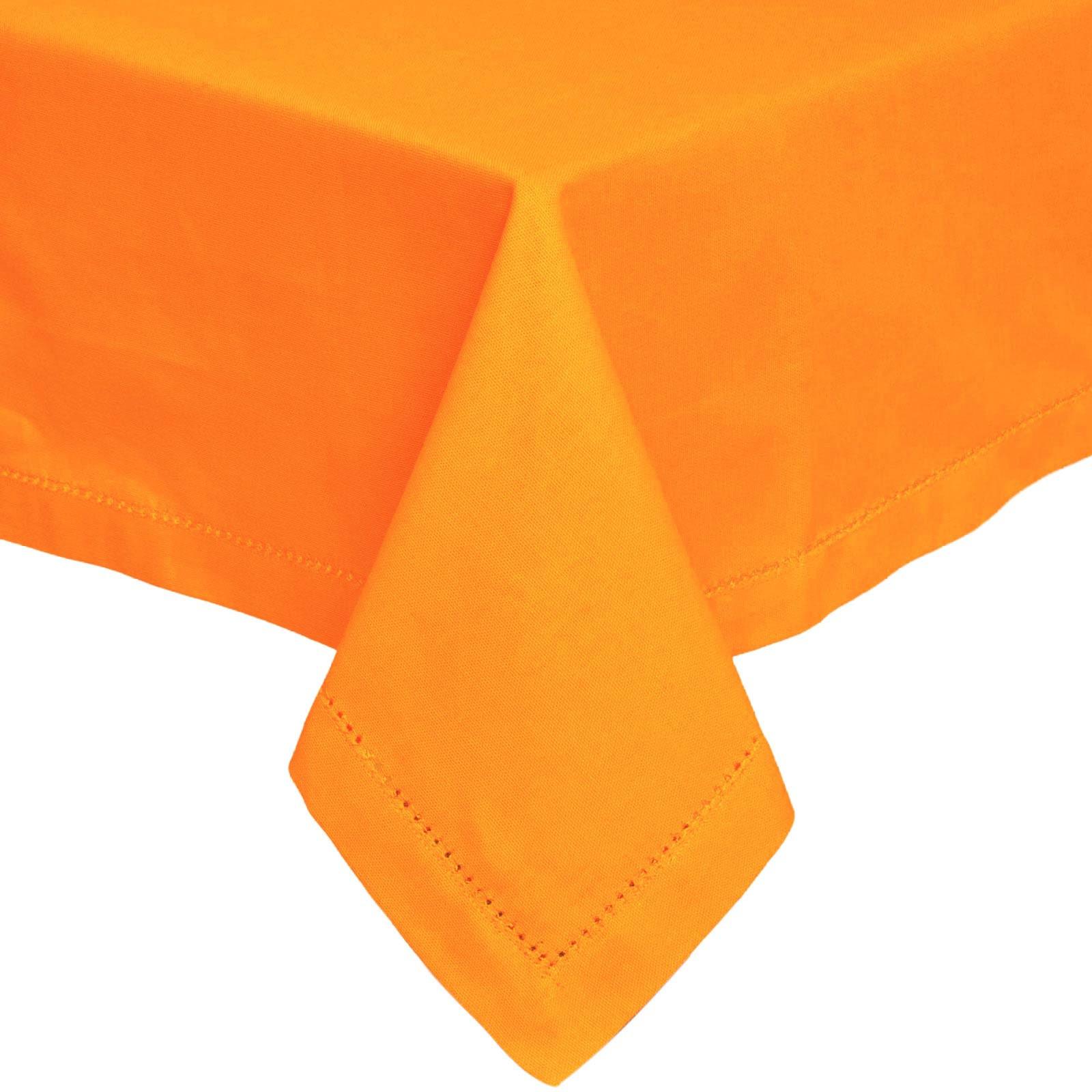 TISCHDECKE orange 137/137 cm, 100% Baumwolle - Orange, Textil (137/137cm) - Homescapes
