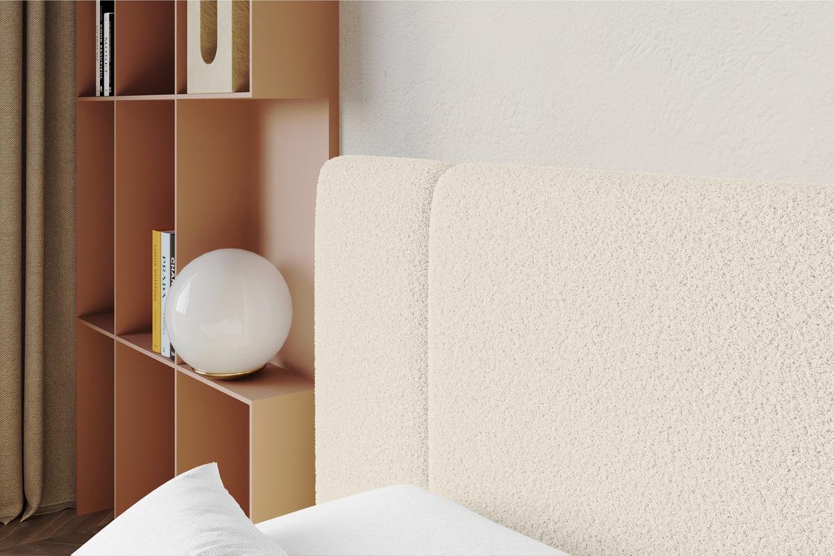 POLSTERBETT mit Bettkasten, Fußteil und Lattenrost, Bett mit Matratze H3/H4 - NILO-Z 140x200 Beige - Champagner, Holzwerkstoff/Textil (140/200cm) - ALTDECOR