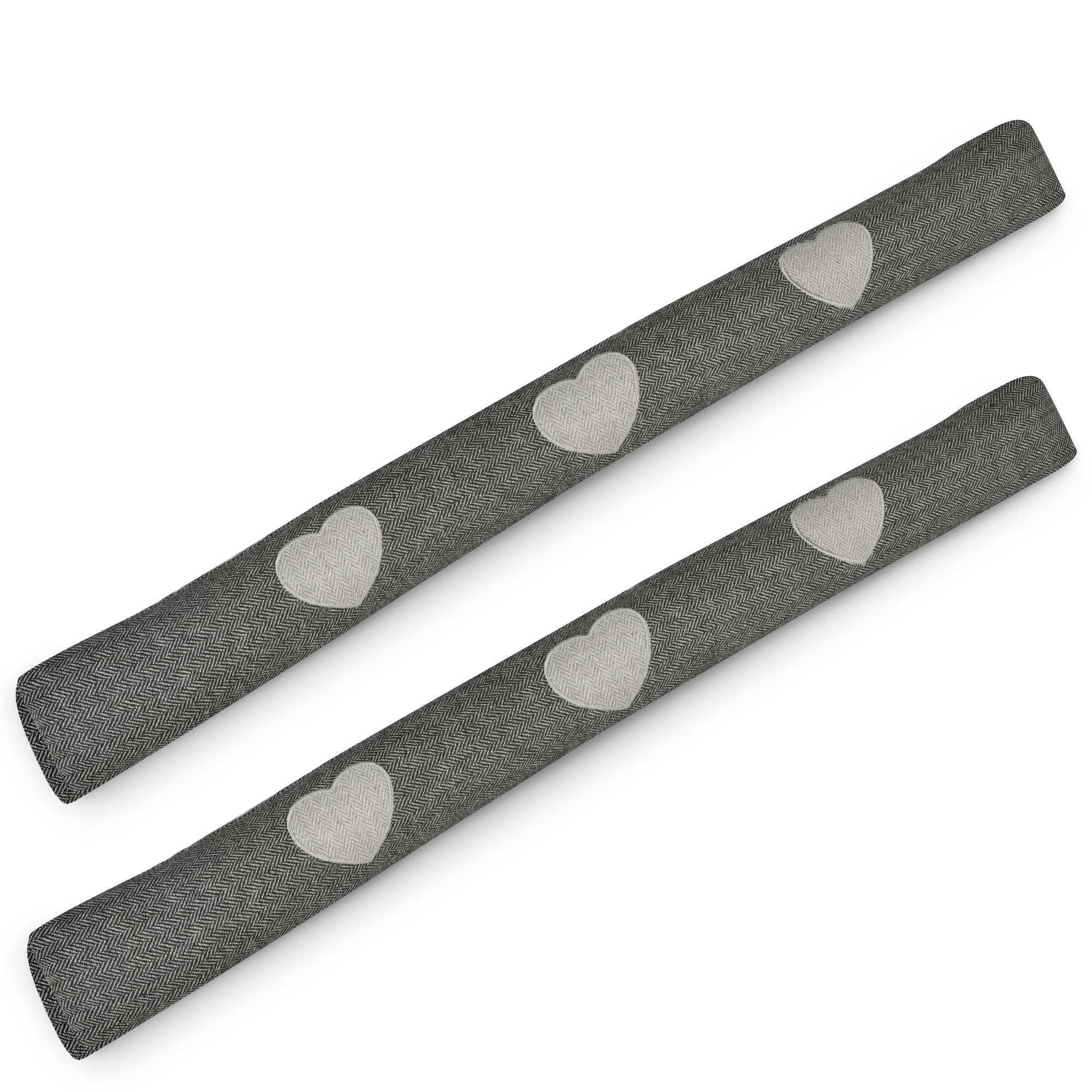 ZUGLUFTSTOPPER Tuuli HR 8x100cm Anthrazit (2tlg) - Anthrazit, Textil (8/100cm) - Beautissu 