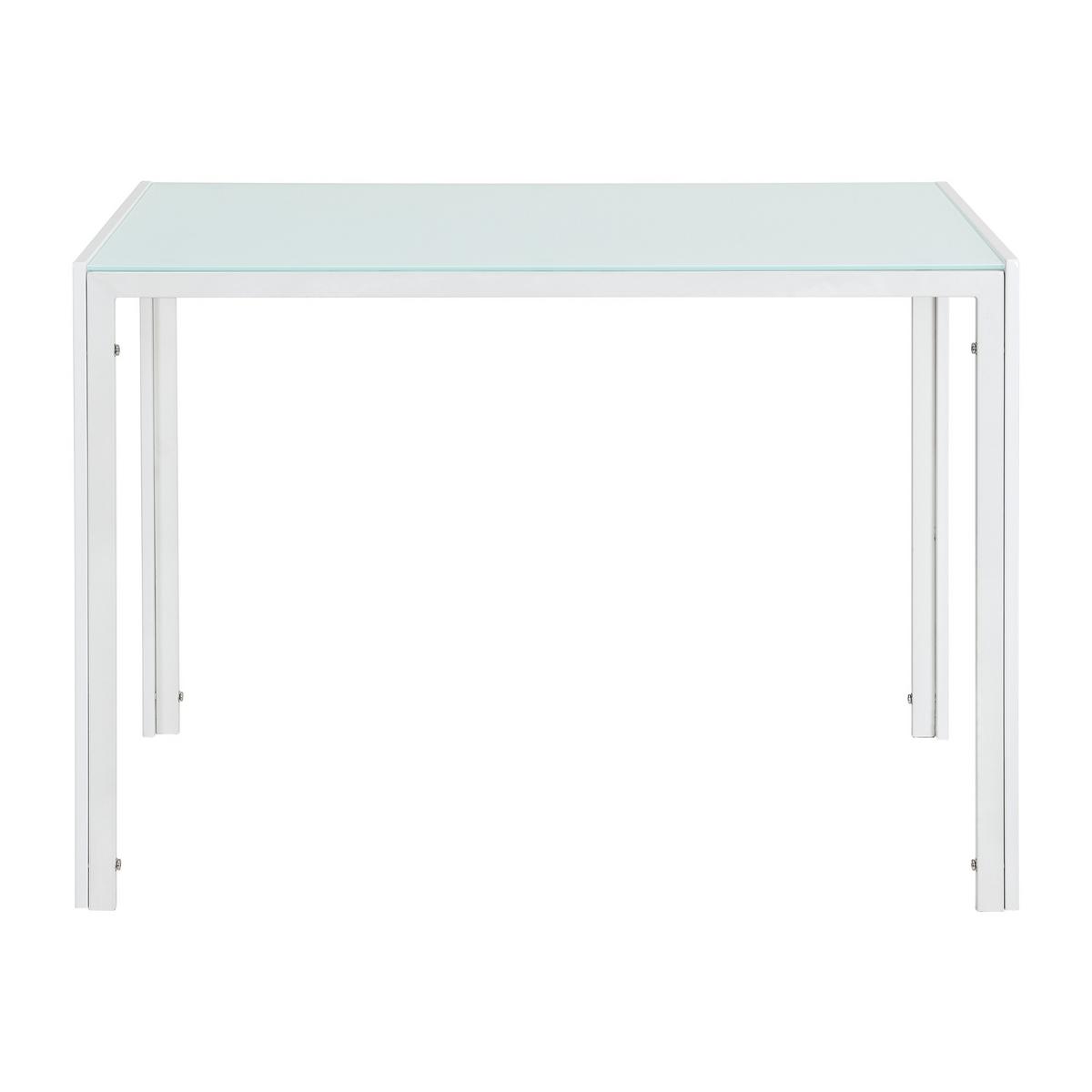 ESSTISCH Enschede - Weiß, Glas/Metall (60/105/75cm) - [en.casa]