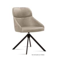 ESSZIMMERSTUHL drehbar (6er-Set) Derska 52x82x63 Schwarz/Natur - Schwarz/Naturfarben, Kunststoff (63/82/52cm) - 58aufmkessel