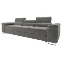 SOFA Torezio 3 - Grau, Holz/Textil (263/90/102cm) - MIRJAN24