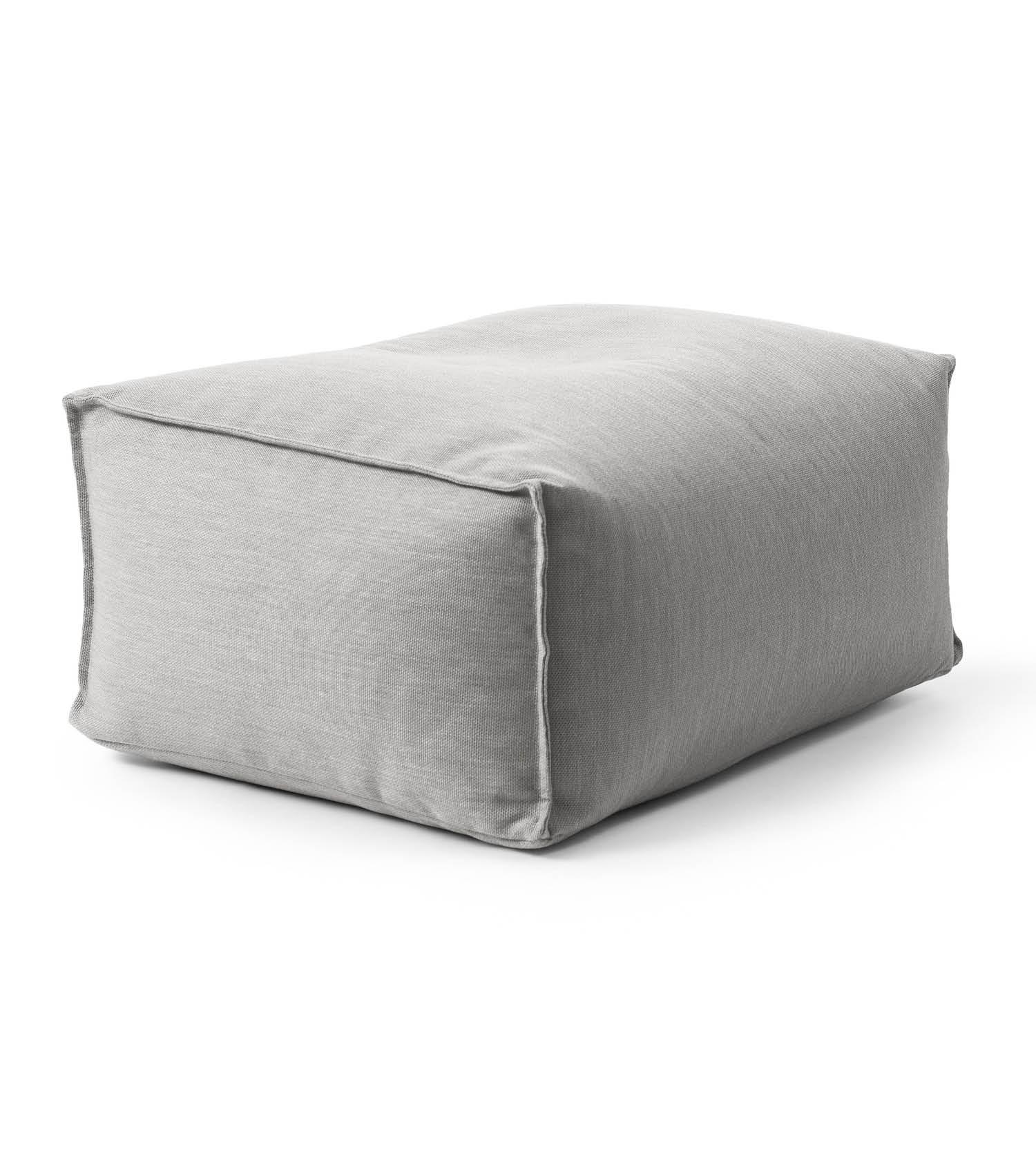 OUTDOOR POUF Der Ruhestifter - Hellgrau, Textil (60/35/50cm) - Mokebo