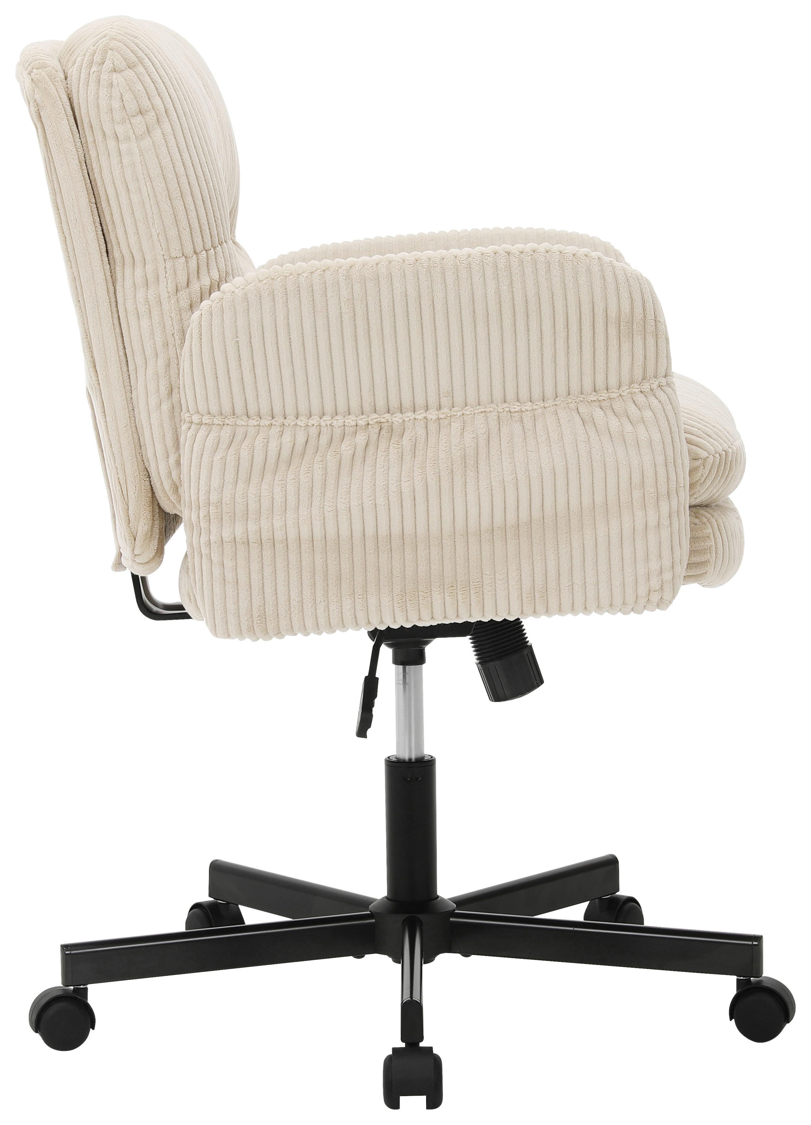 SNURRSTOL LENI - beige/svart, Design, metall/trä (73/87-97/68cm) - Mömax