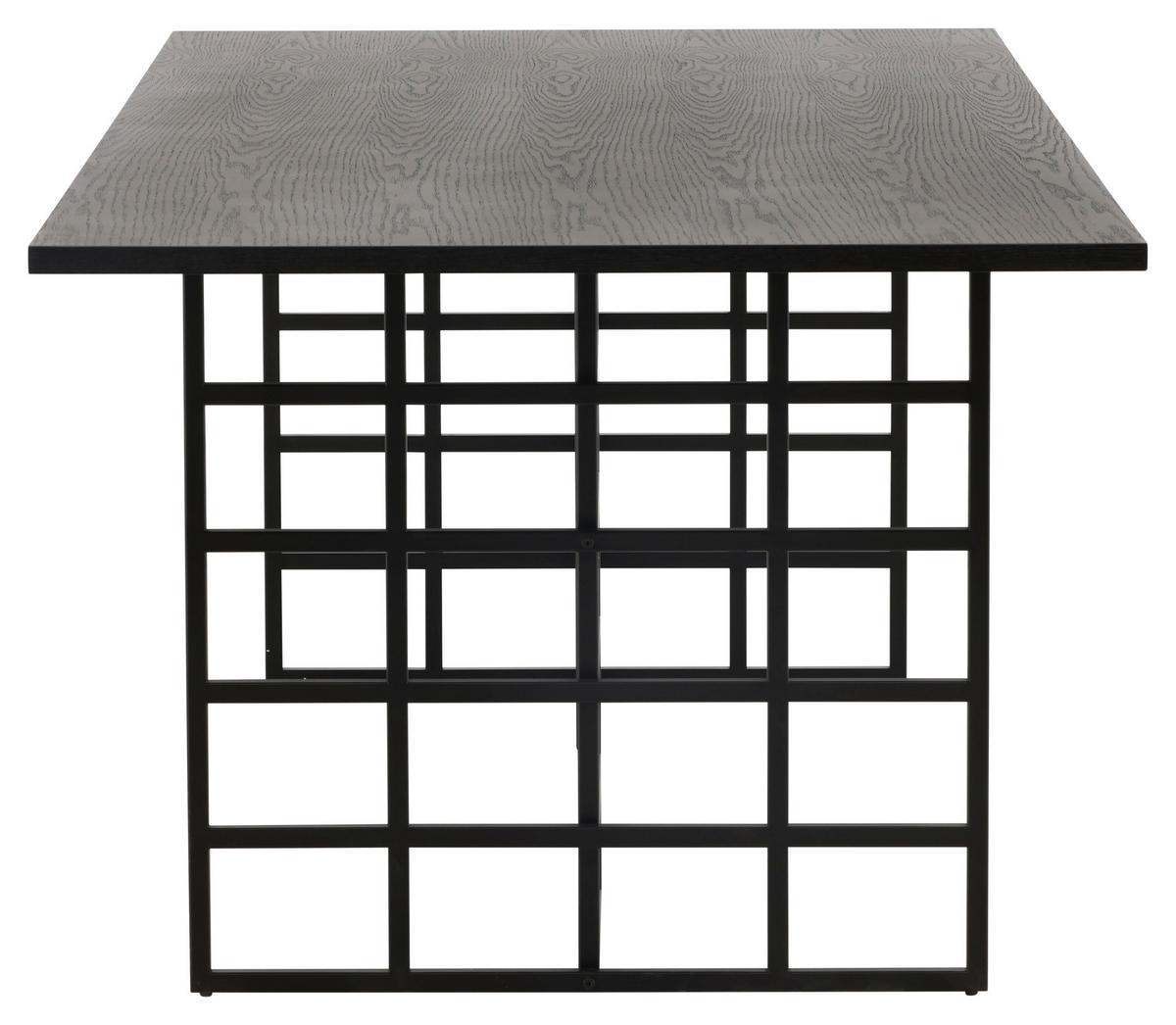 ESSTISCH YSTAD - Schwarz, Design, Holz/Metall (220/100/75cm) - Livetastic