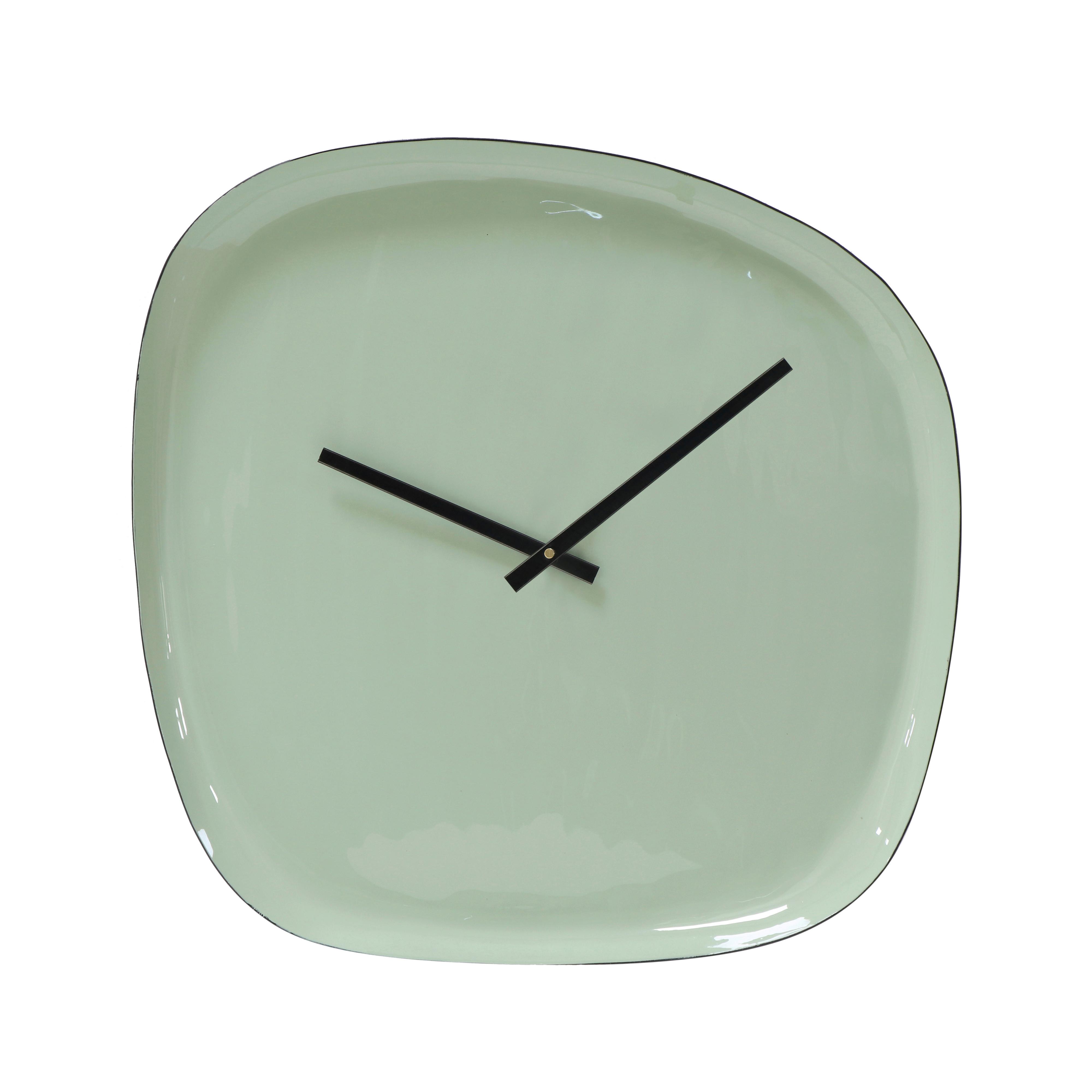 Wanduhr Tomo Pastellgrün Ø ca. 42cm - Pastellgrün, Basics, Metall (42/42/4cm)