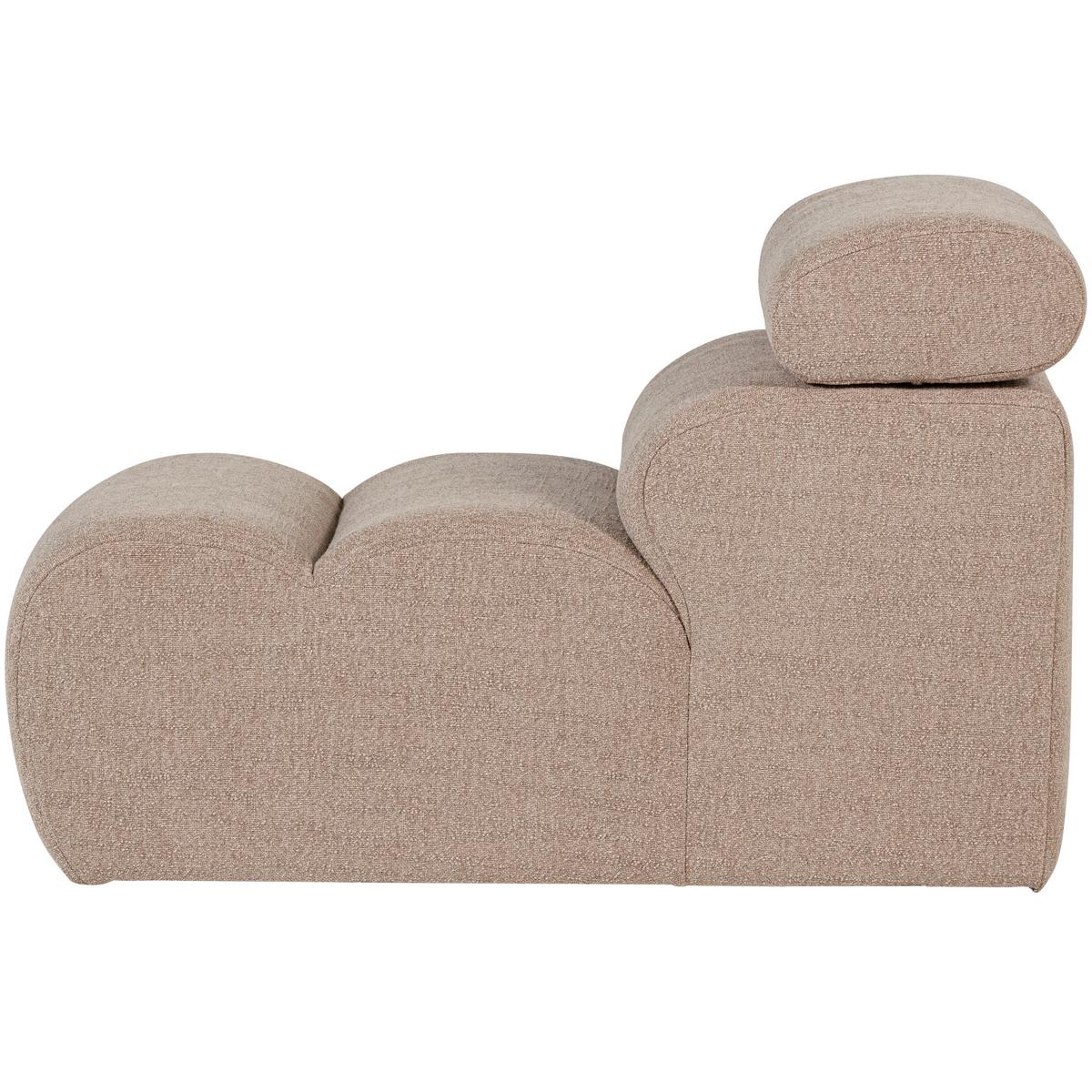 SOFAELEMENT Novi Taupe B: 82cm - Taupe/Schwarz, Design, Kunststoff/Textil (82/86/113cm) - Livetastic