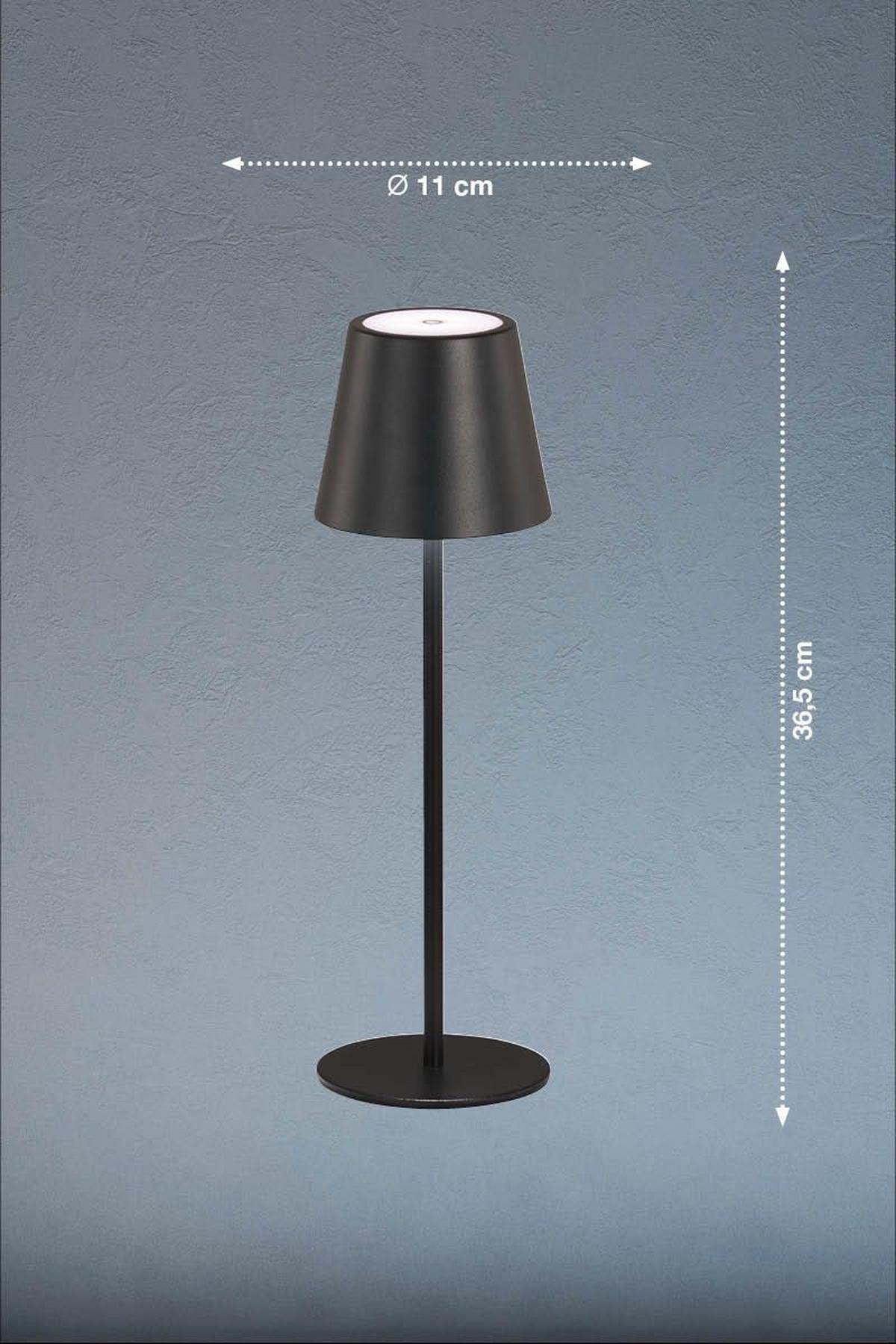 LAMPA STOŁOWA Z AKUMULATOREM 850355 VILETTO - czarny/kolor piaskowy, Konventionell, metal (11/36,5cm)