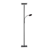 LED-Stehleuchte Hans Schwarz max. 31,50 Watt - Schwarz, Modern, Kunststoff/Metall (57,5/190cm)
