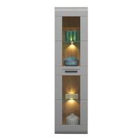 Viseća Vitrina Auris - siva, Moderno, staklo/drvni materijal (40,3/153,4/37,1cm) - Modern Living