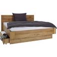 Bett in Eiche, ca. 180x200cm - Eichefarben, KONVENTIONELL, Holz (210,5/200/98cm) - PREMIUM LIVING