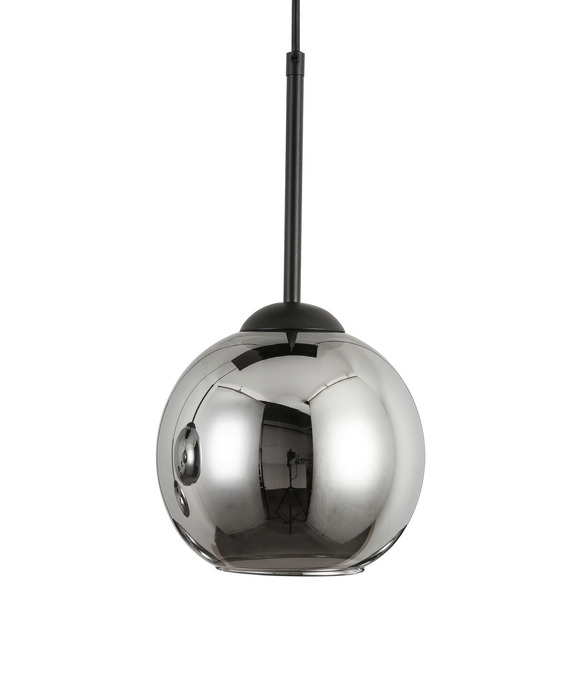 Viseča Svetilka Lufoo - barve kroma/črna, Moderno, kovina/steklo (75/25/120cm) - Premium Living