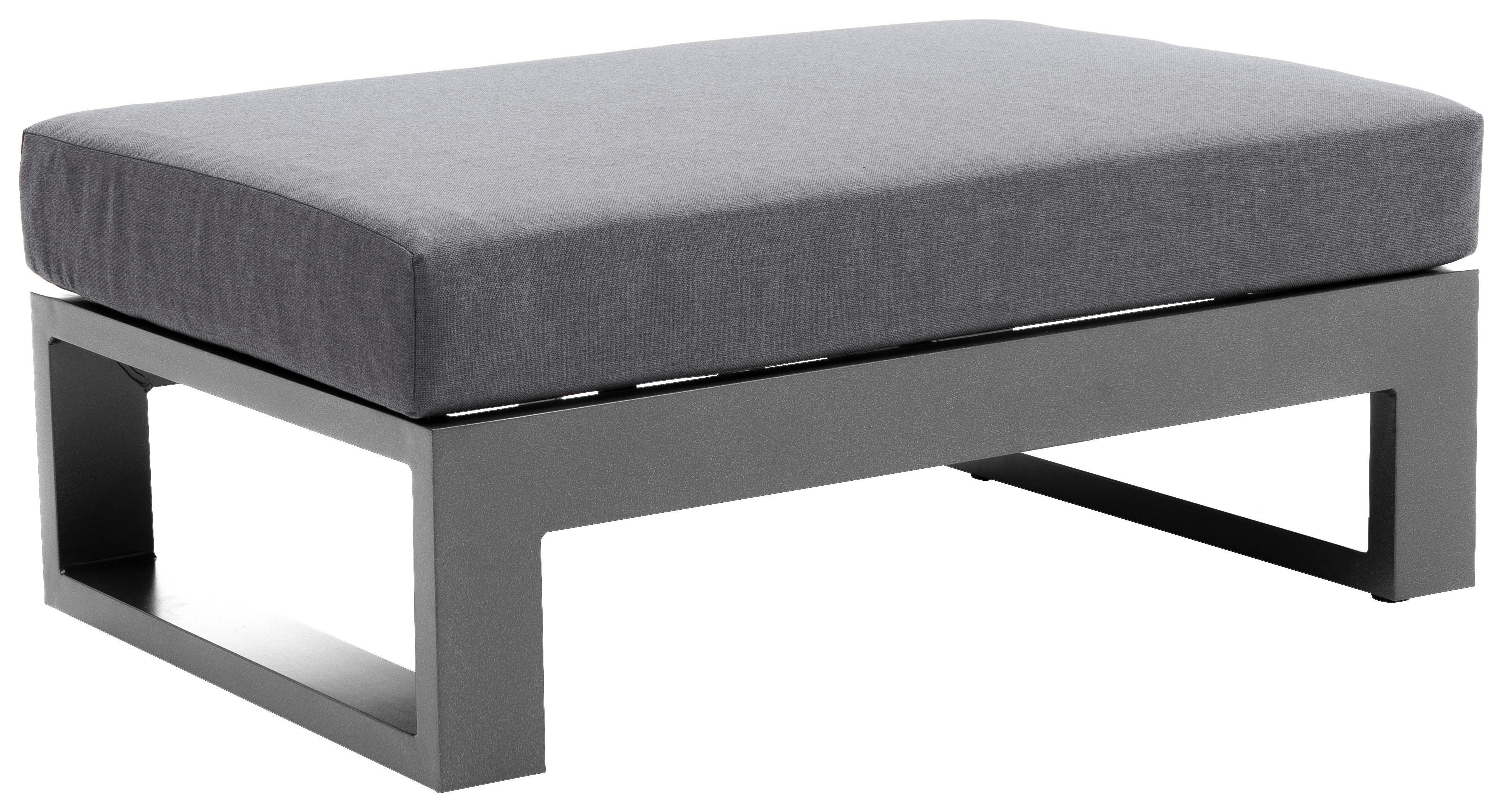 PUF WYPOCZYNKOWY WILLIS MODULS - antracytowy/jasnoszary, Design, metal/tkanina (89/24/60cm) - Mömax