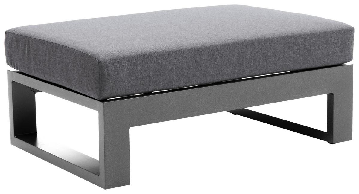 PUF WYPOCZYNKOWY WILLIS MODULS - antracytowy/jasnoszary, Design, metal/tkanina (89/24/60cm) - Mömax