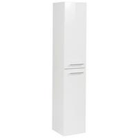 Hochschrank B.Perfekt Weiß hängend - Silberfarben/Weiß, MODERN, Glas/Holzwerkstoff (30/159/32cm) - MID.YOU
