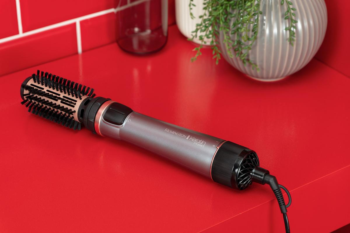 PRZYRZĄD DO STYLIZACJI WŁOSÓW KERATIN PROTECT - szary/różowe złoto, Basics, tworzywo sztuczne (5,5/26,5/5,5cm) - Russell Hobbs