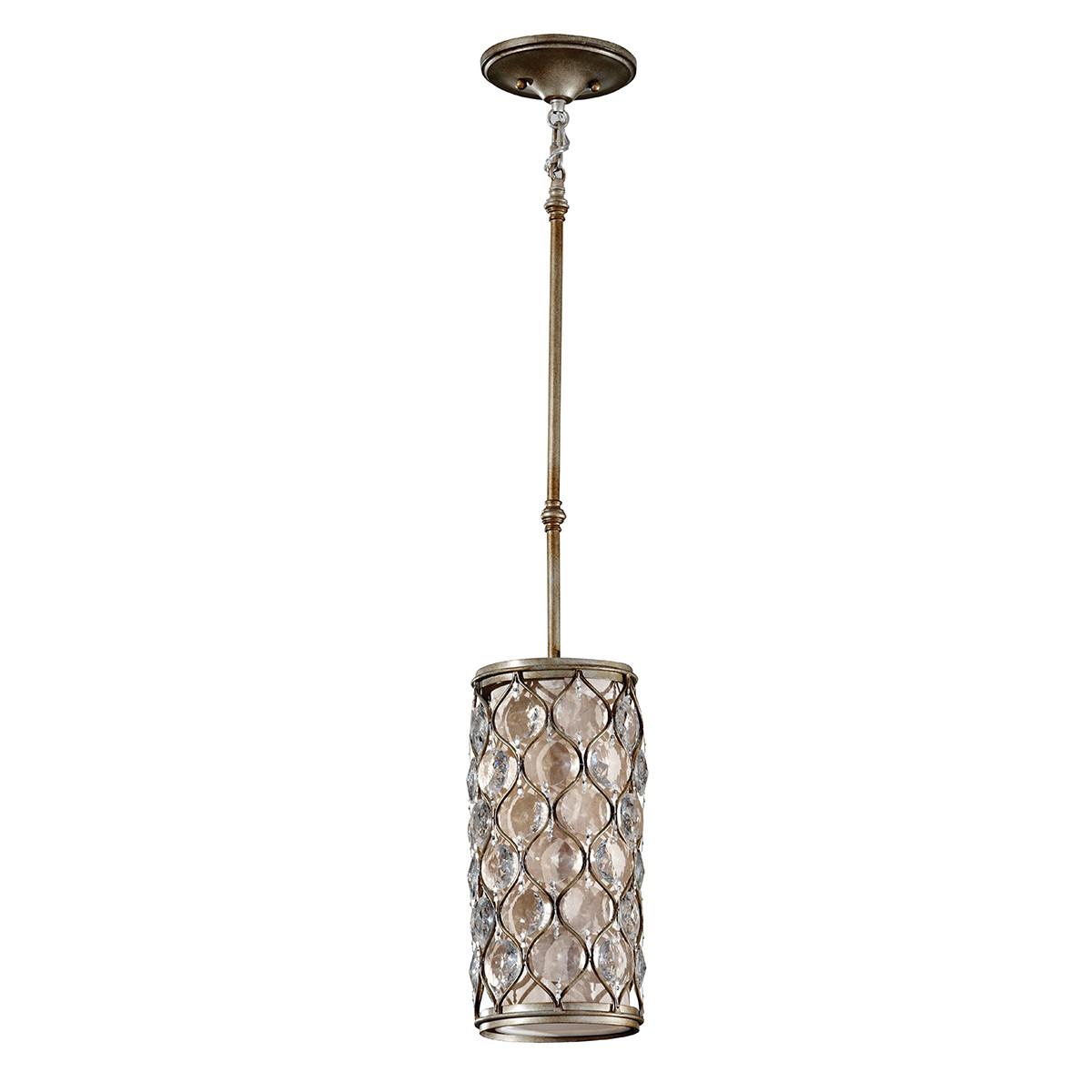 Viseća Svjetiljka Lucia Fe-Lucia-P-D - srebrne boje, Konvencionalno, staklo/metal (17.1/50.5cm) - Elstead Lighting