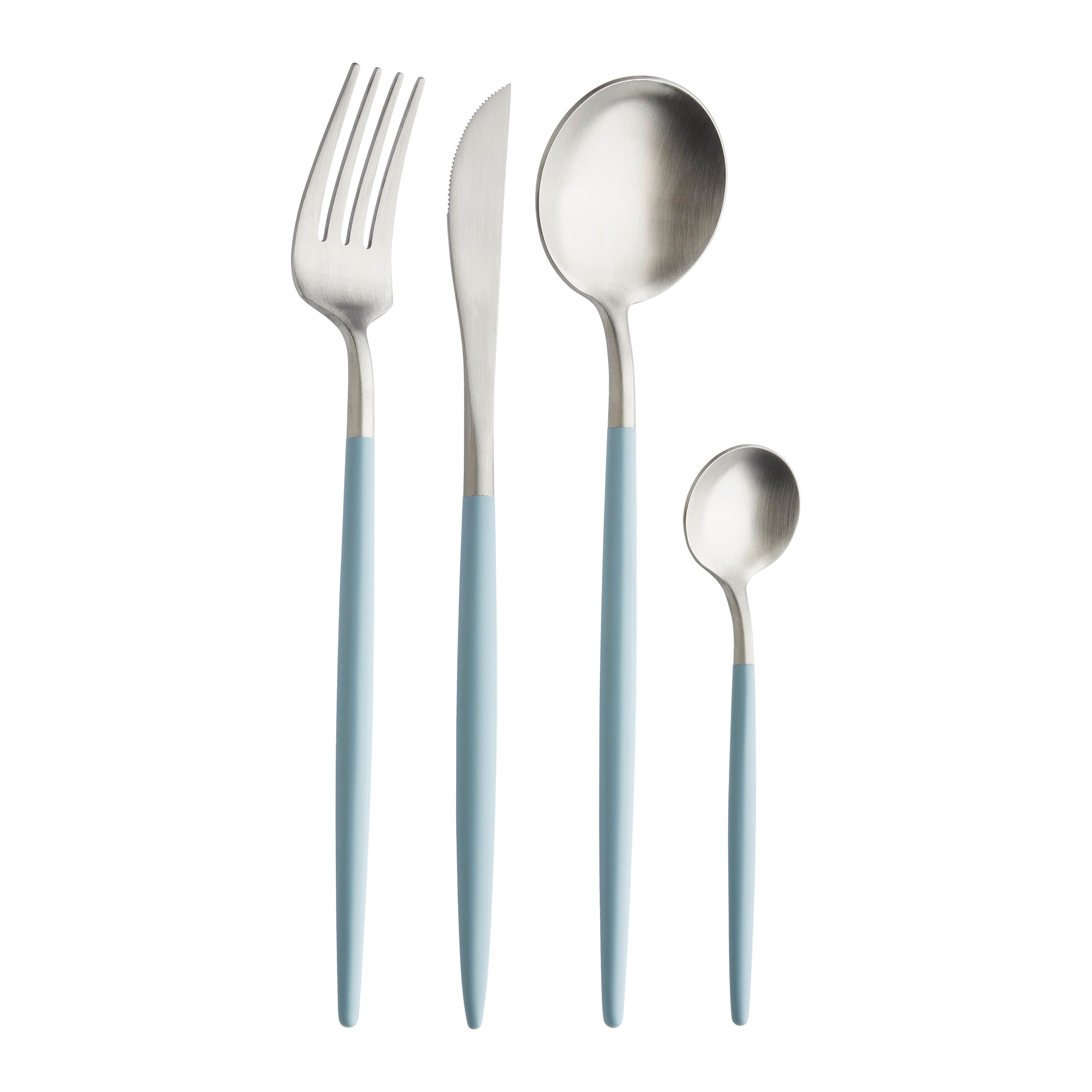 Besteckset Lividus Blau, 16-teilig - Blau, MODERN, Metall - Mömax