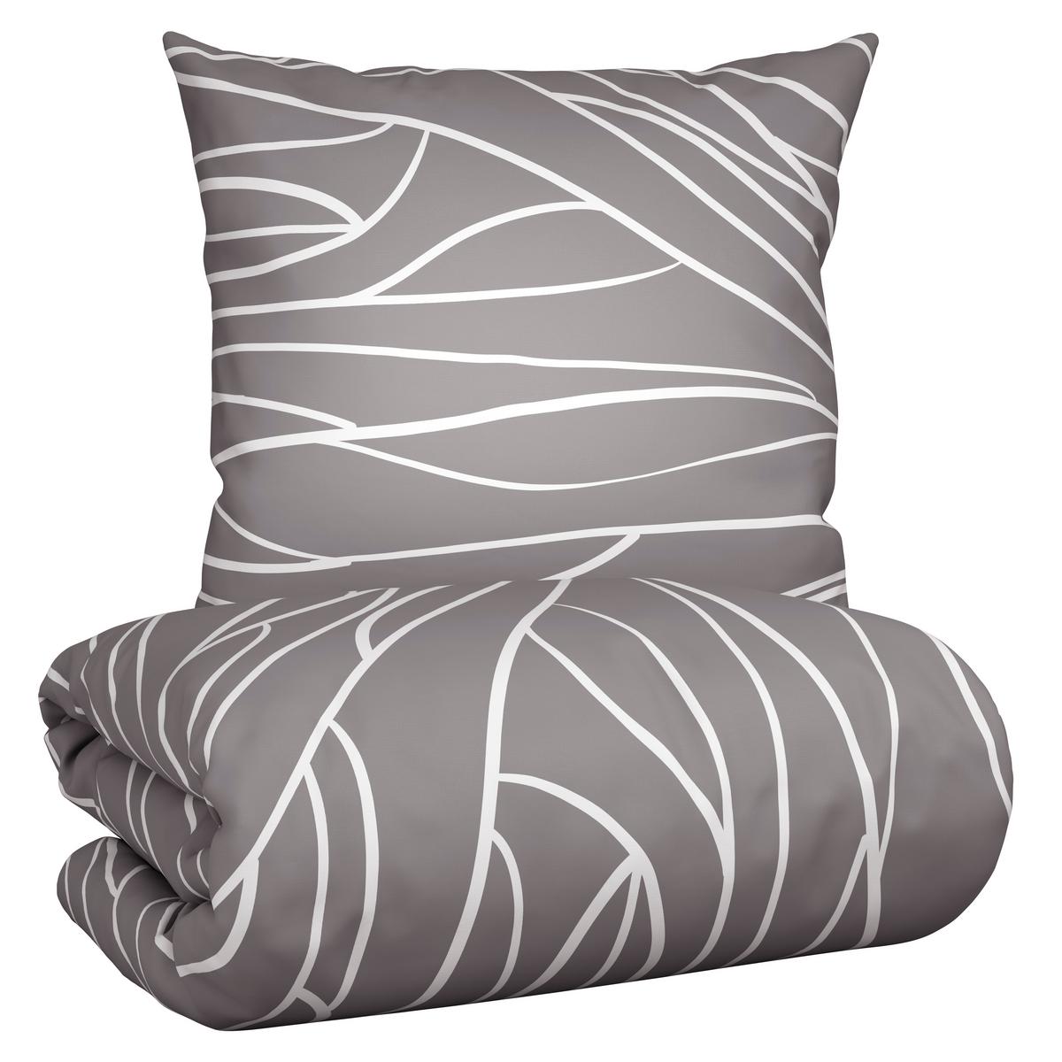 Bettwäsche Juliane Grau ca. 135x200cm - Grau, KONVENTIONELL, Textil (135/200cm) - Mömax