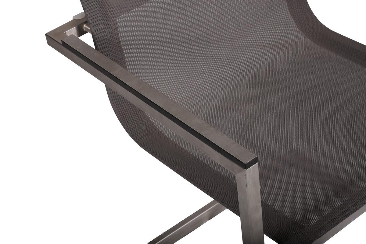 Gartensessel-Set 4-tlg Grau - Taupe/Silberfarben, Basics, Kunststoff/Metall (80/120/120cm) - Gardenson