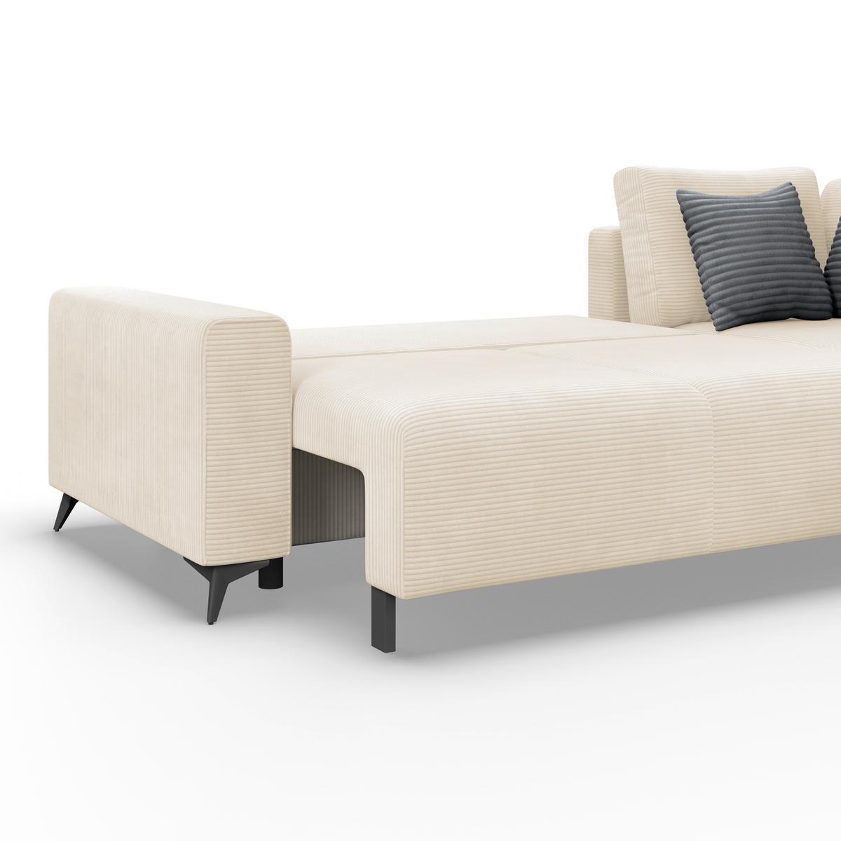 Canapea modulara VIKTOR - bej/crem, Modern, textil (270/212cm) - Modern Living