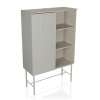 Regal Sio, Siva - siva, Moderno, kovina/leseni material (82/35/130cm) - MID.YOU